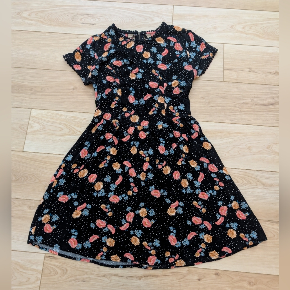 Floral Black Dress By Target Xhilaration